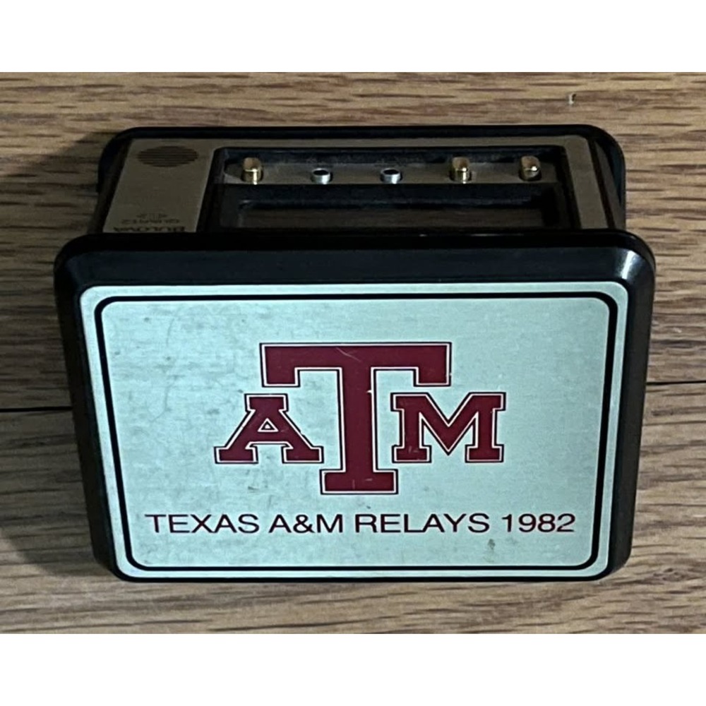Vintage 1982 Texas A&M Aggies Relays Bulova Quartz Travel Alarm Clock